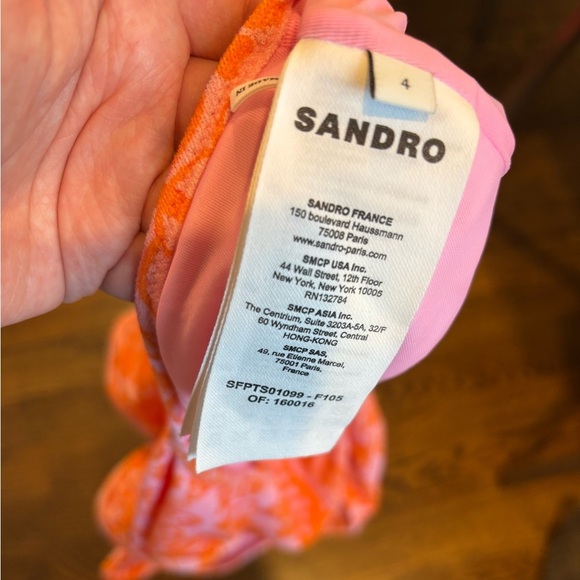 SANDRO Cutout printed terry swimsuit US 10 - Picture 7 of 9